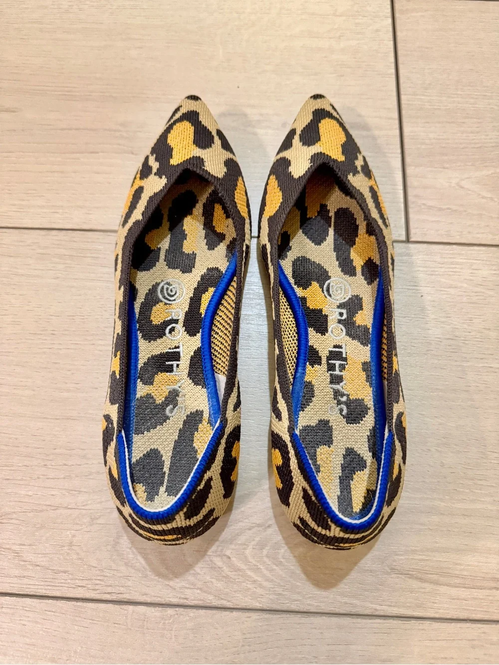 Rothy’s The Point Flats Leopard Print Size 6